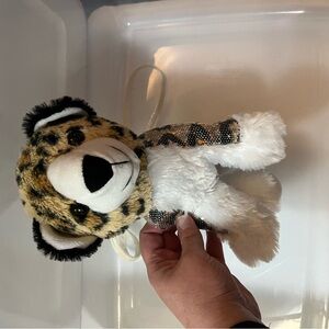 Leopard Print Kids Plush Purse with Fuzzy & Sequin Parts